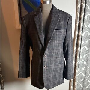 Basso Plaid Wool Blazer Lined